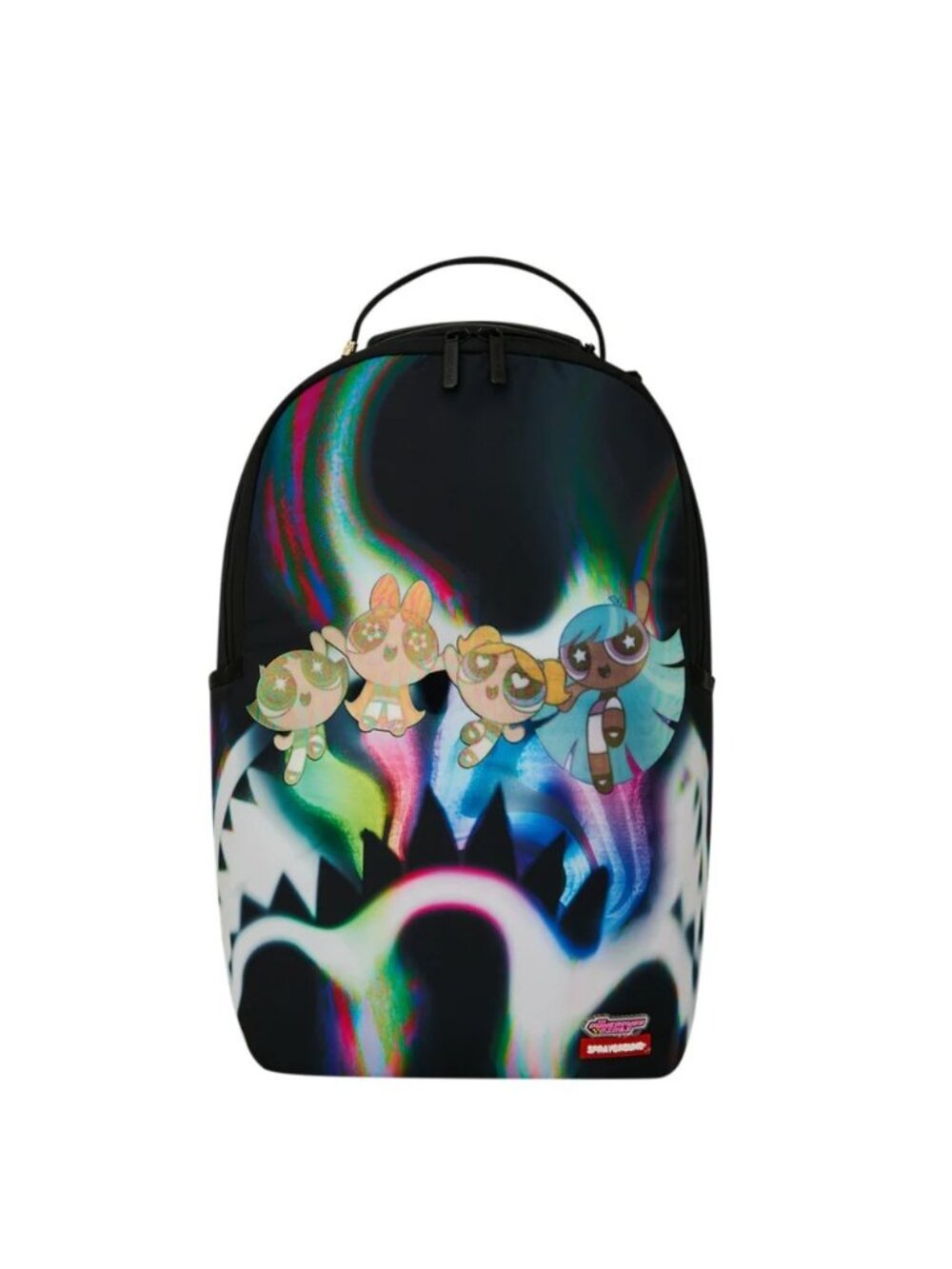 Sprayground Powerpuff Girls Rainbow Holo Shark Backpack NWT 18"